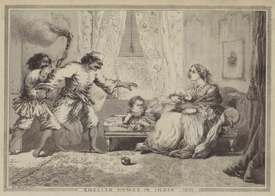 English Homes in India, 1857 by after Edward Hull