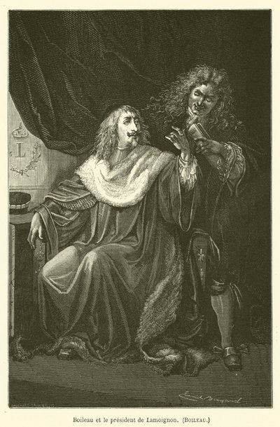 Boileau and President Lamoignon, Boileau by after Emile Antoine Bayard