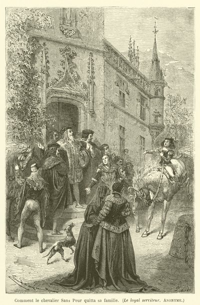 How the Fearless Knight Left His Family, The Loyal Servant, Anonymous by after Emile Antoine Bayard