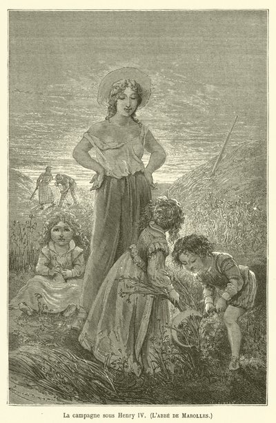 The Countryside under Henry IV, Abbe de Marolles by after Emile Antoine Bayard