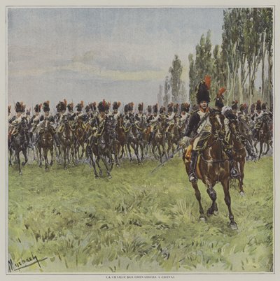 The Charge of the Horse Grenadiers by after Felicien baron de Myrbach Rheinfeld