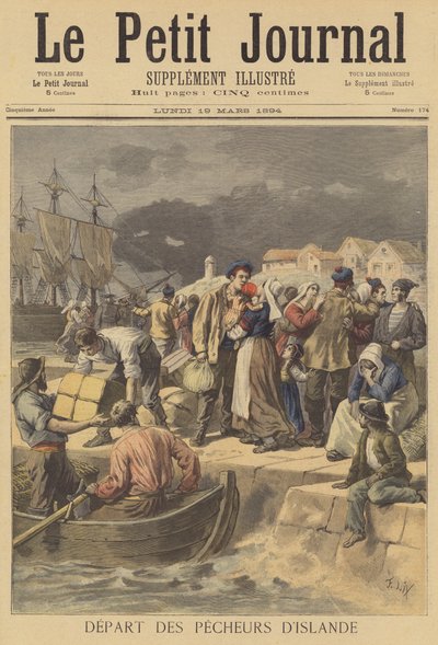 The Fishermen of Iceland Preparing to Go to Sea by after Frederic Theodore Lix