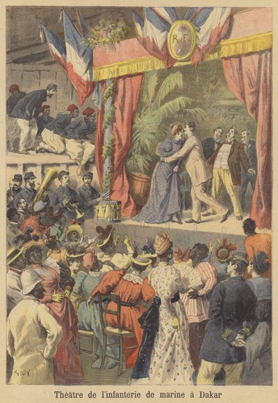 Theatre of the French Marines in Dakar, Senegal by after Frederic Theodore Lix
