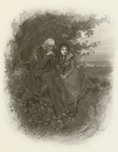 Little Nell and Her Grandfather by after Frederick Barnard