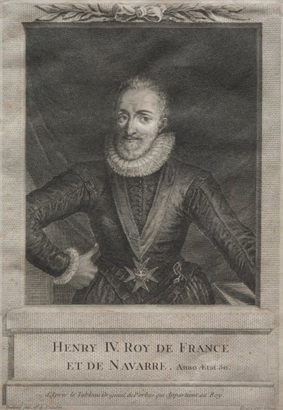 Henry IV, King of France by after Gabriel de Saint Aubin