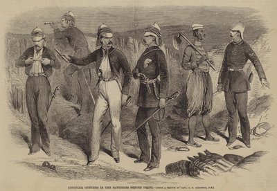 Engineer Officers in the Batteries before Delhi by after George Francklin Atkinson