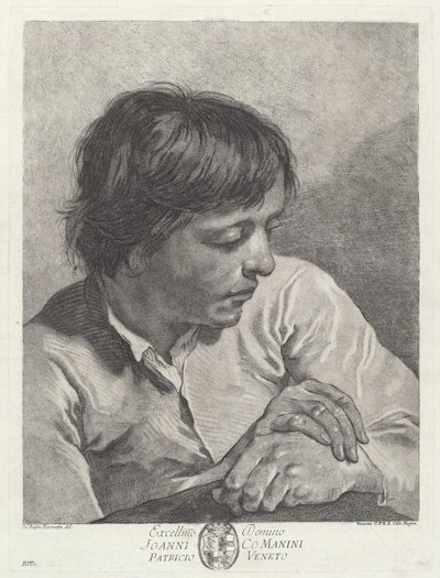 A Young Man with His Hands Crossed by after Giovanni Battista Piazzetta Pietro Scattaglia and Innocente Alessandri