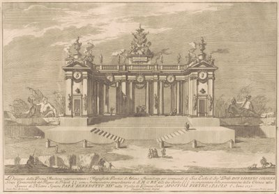 The Prima Macchina for the Chinea of 1757: The Colonnade of the Athenian Lyceum by after Giuseppe Palazzi Giuseppe Pozzi after Paolo Posi
