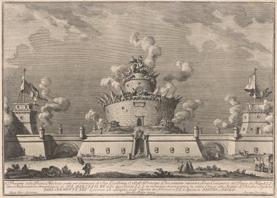 The Prima Macchina for the Chinea of 1759: A Fortress by after Giuseppe Palazzi Giuseppe Vasi after Paolo Posi