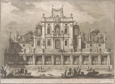The Seconda Macchina for the Chinea of 1762: A Kiosk, or Pleasure-House in Ottoman Style by after Giuseppe Palazzi Giuseppe Vasi after Paolo Posi