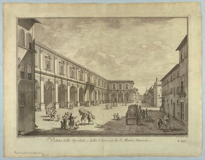 View of Florence, Plate from "Scelta di XXIV Vedute delle principali contrade, piazze, chiese, e palazzi della Città di Firenze" by after Giuseppe Zocchi
