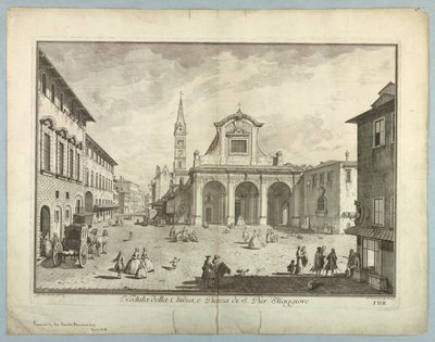 View of Florence, Plate from "Scelta di XXIV Vedute delle principali contrade, piazze, chiese, e palazzi della Città di Firenze" by after Giuseppe Zocchi