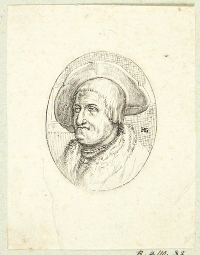 Fantasy Portrait of an Old Man with Hat by after Hendrick Goltzius