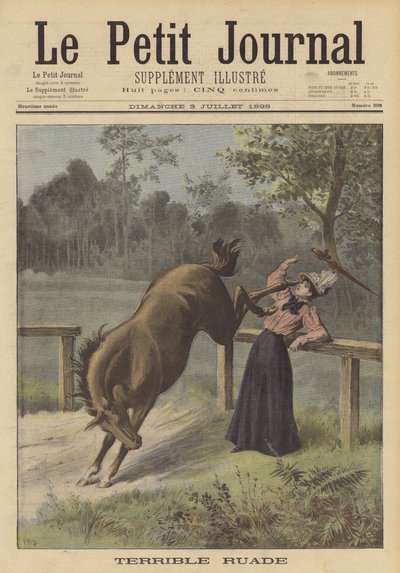 A Woman Kicked by a Horse by after Henri Meyer