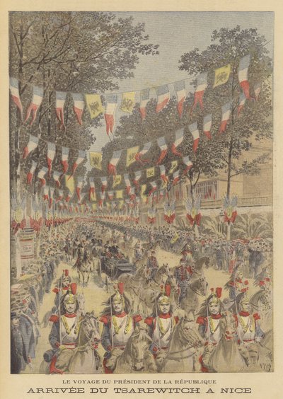Arrival of the Russian Tsarevich in Nice by after Henri Meyer