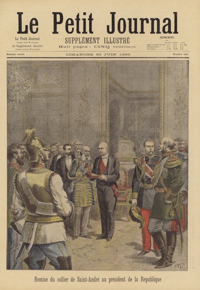 President Faure of France Receiving the Order of St Andrew from the Russian Ambassador by after Henri Meyer