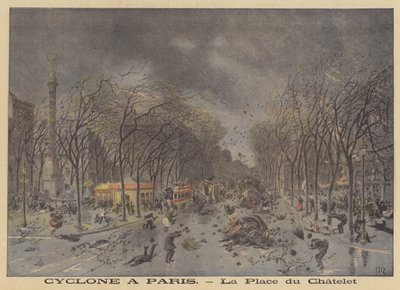 Storm Damage in the Place du Chatelet, Paris by after Henri Meyer