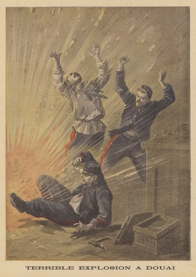 Terrible explosion at Douai by after Henri Meyer