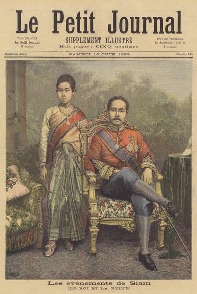 The King and Queen of Siam by after Henri Meyer