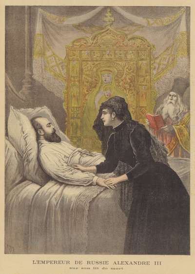 Tsar Alexander III of Russia on His Deathbed by after Henri Meyer