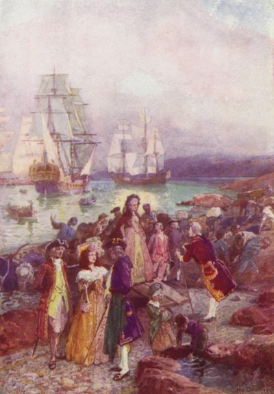 Landing of the Loyalists, 1783 by after Henry Sandham