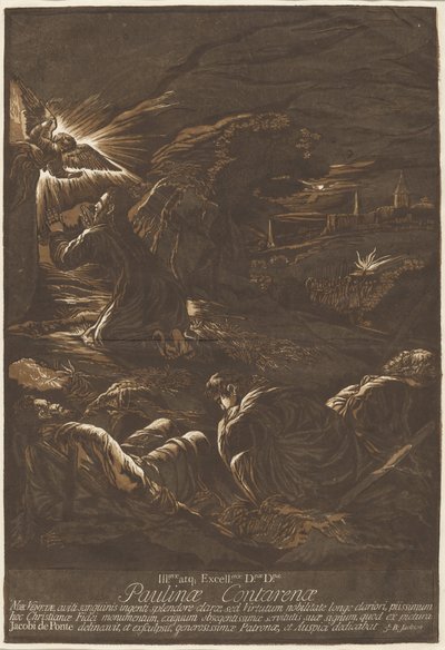 Christ on the Mount of Olives by after Jacopo Bassano John Baptist Jackson