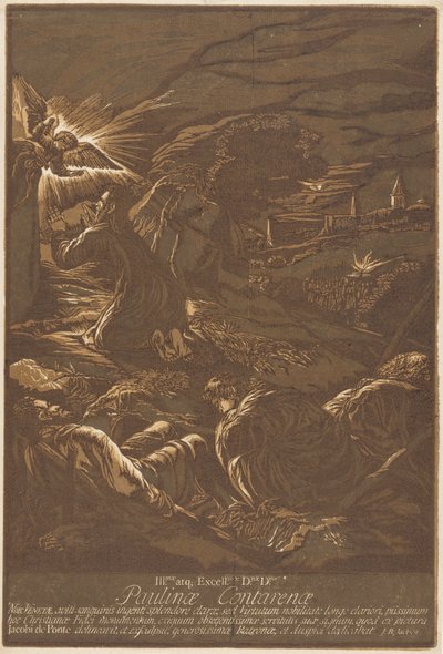 Christ on the Mount of Olives by after Jacopo Bassano John Baptist Jackson