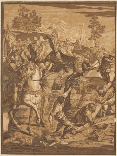 The Crucifixion (left panel) by after Jacopo Tintoretto John Baptist Jackson