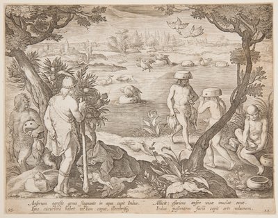 Catching Geese by after Jan van der Straet, called Stradanus