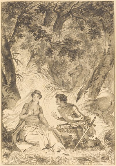 The Fiancée of the King of Garbe: The Knight by after Jean Honoré Fragonard