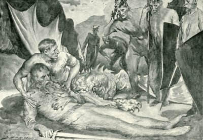 The Death of Beowulf by after John Henry Frederick Bacon