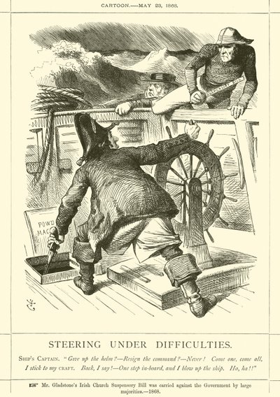 Steering under Difficulties by after John Tenniel