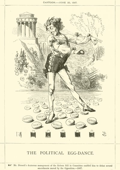 The Political Egg-Dance by after John Tenniel