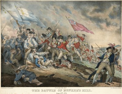 The Battle of Bunkers Hill, June 17th 1775, engraved by Alfred Hoffy by after John Trumbull