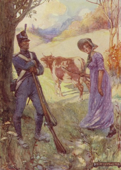 Driving a Cow Before Her, Laura Secord Passed the American Sentries by after Joseph Ratcliffe Skelton