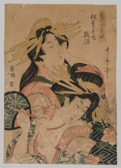 Half-length Portrait of Two Courtesans by after Kitagawa Utamaro