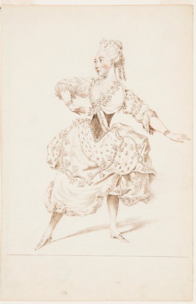 A Ballet Dancer, Mademoiselle Marie Allard by after Louis Carrogis, called Carmontelle
