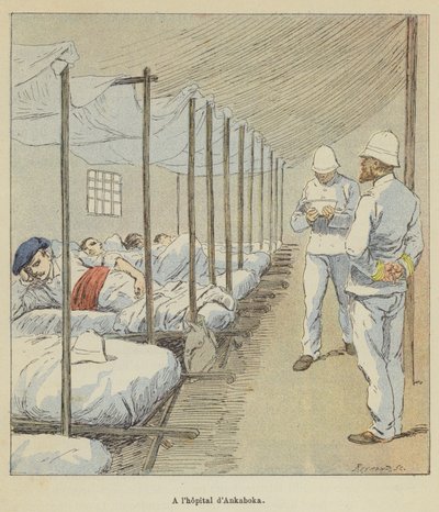 At the Ankaboka Hospital by after Louis Charles Bombled