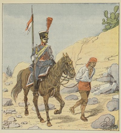 French Army in Spain, Lancer-Gendarme, 1811 by after Louis Charles Bombled
