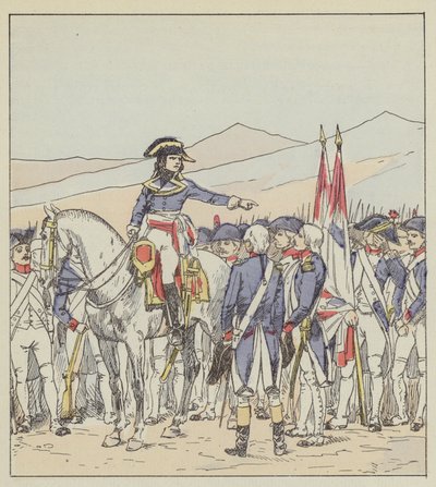 Bonaparte reprimands the 85th and 39th of the Vaubois division on the plateau of Rivoli by after Louis Charles Bombled
