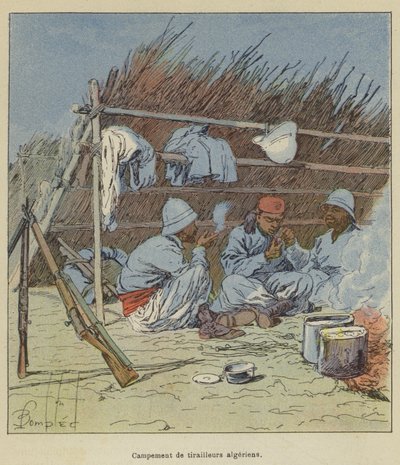 Camp of Algerian Sharpshooters by after Louis Charles Bombled