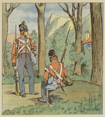 It is from there that the two English soldiers had taken position to watch us by after Louis Charles Bombled