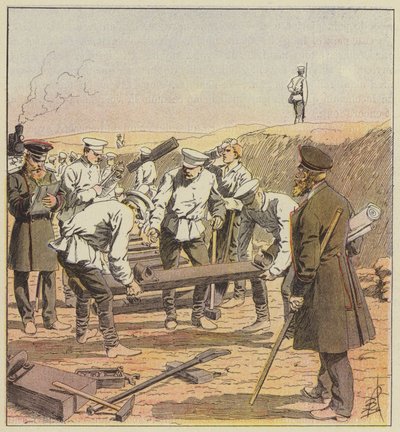 Construction of the Trans-Siberian Railway by after Louis Charles Bombled