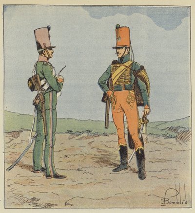 Scout and Horse Hunter, Young Guard 1813-1815 by after Louis Charles Bombled