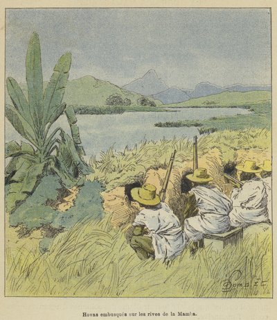 Hovas Ambushed on the Banks of the Mamba by after Louis Charles Bombled