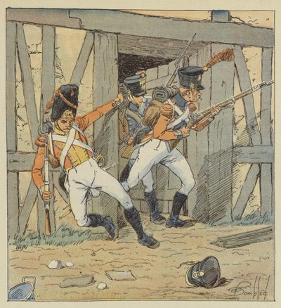 Swiss Infantry, Grenadier of the 1st Regiment, Fusilier of the 2nd and 3rd Regiment by after Louis Charles Bombled