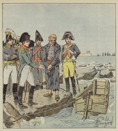 The Emperor and the English Sailor at the Camp of Boulogne by after Louis Charles Bombled