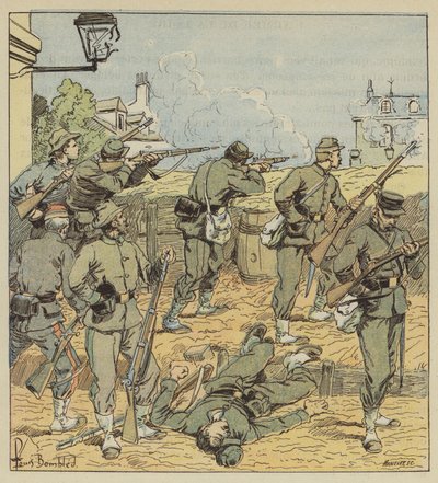 The Barricade of Rue de Chartres by after Louis Charles Bombled