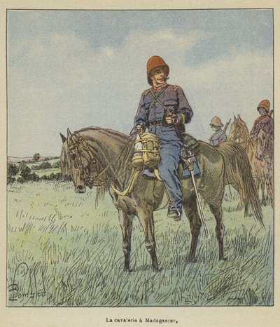 The Cavalry in Madagascar by after Louis Charles Bombled