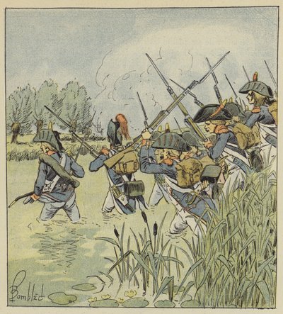 The French army crosses the Piave by after Louis Charles Bombled